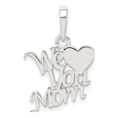 Sterling Silver 'we Love You Mom' Pendant – view 5