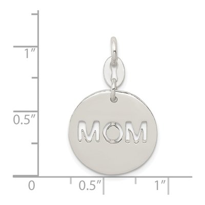 Sterling Silver Circle Mom Pendant – view 4