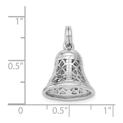 Sterling Silver Movable Bell Charm – view 4