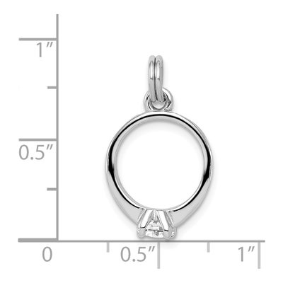 Sterling Silver CZ Rhodium-Platedcz Charm – view 5