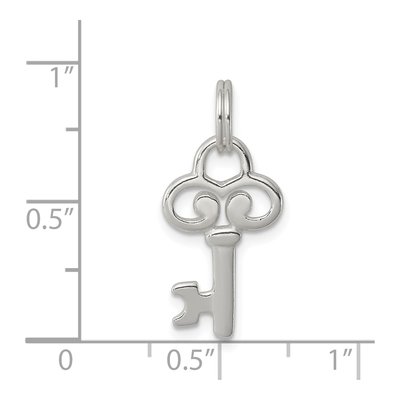 Sterling Silver Key Pendant – view 4