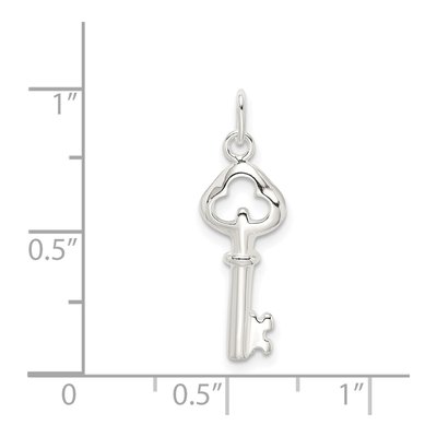 Sterling Silver Key Pendant – view 4