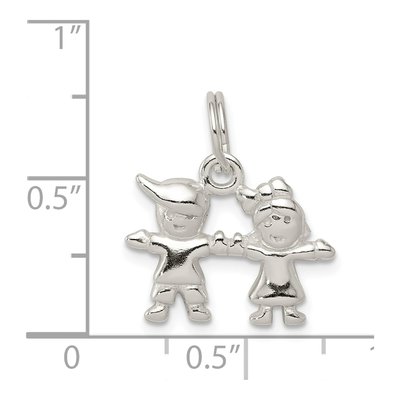Sterling Silver Boy Girl Pendant – view 4