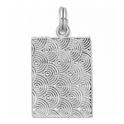 Sterling Silver Textured Picture Frame Charm – view 5