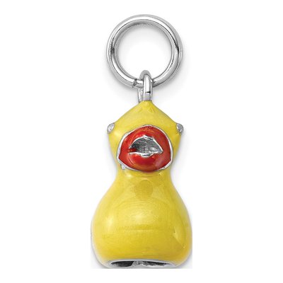 Sterling Silver Enamel Duck Charm – view 3