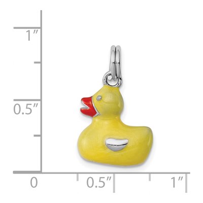Sterling Silver Enamel Duck Charm – view 5