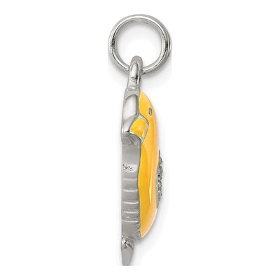 Sterling Silver Crystal Enameled Baby Chick Charm – view 3