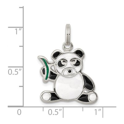 Sterling Silver Enameled Panda for Kids Charm – view 4