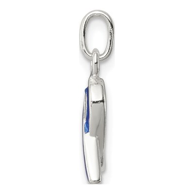 Sterling Silver Blue Enamel Awareness Charm – view 3
