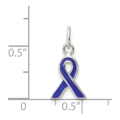 Sterling Silver Blue Enamel Awareness Charm – view 4