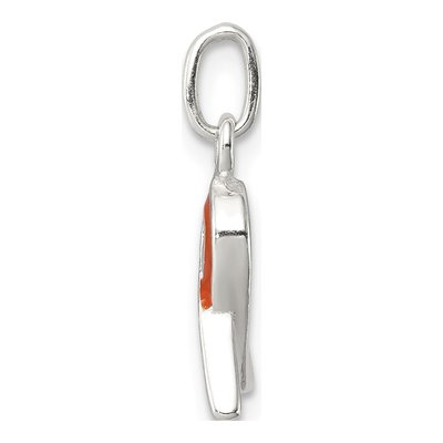 Sterling Silver Orange Enamel Awareness Charm – view 3