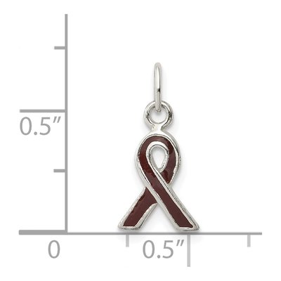 Sterling Silver Brown Enamel Awareness Charm – view 4