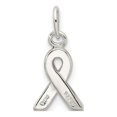 Sterling Silver Black Enamel Awareness Charm – view 5