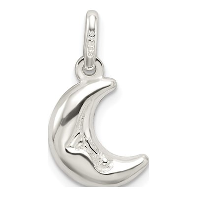 Sterling Silver 3-D Half Moon Charm – view 5