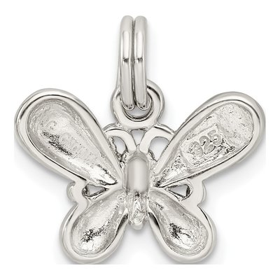 Sterling Silver Purple Enamel Butterfly Charm – view 5