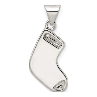 Sterling Silver Enamel Christmas Stocking Charm – view 5