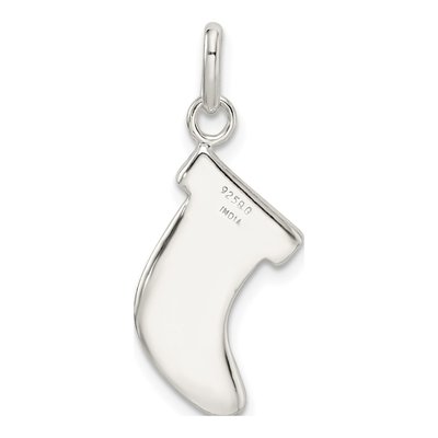 Sterling Silver Enameled Christmas Stocking Charm – view 5
