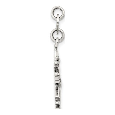 Sterling Silver Antiqued Witch Slide Pendant – view 3