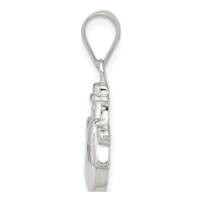 Sterling Silver Enamel Snowman Pendant – view 3