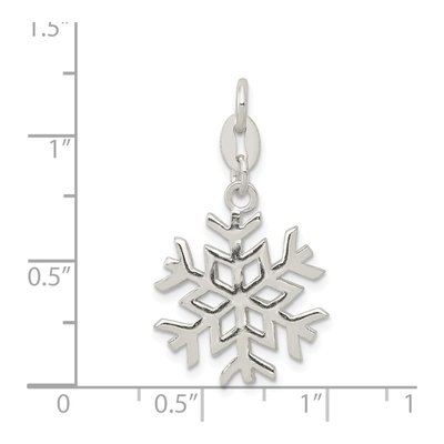 Sterling Silver Snowflake Charm – view 4
