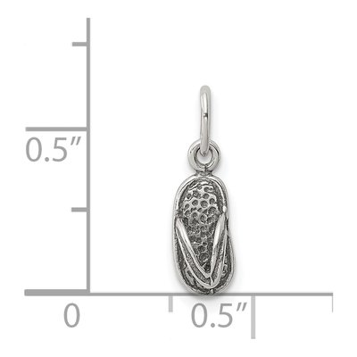 Sterling Silver Flip Flop for Girls Charm – view 4