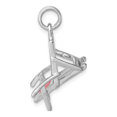 Sterling Silver Enamel Beach Chair Pendant – view 3