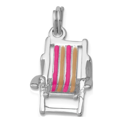 Sterling Silver Enamel Beach Chair Pendant – view 4