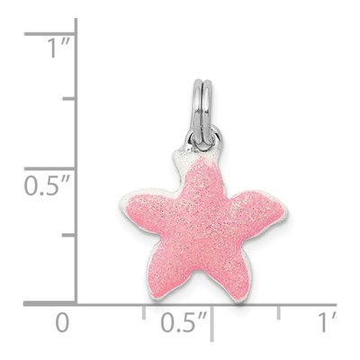 Sterling Silver Sparkle Starfish Pendant – view 5