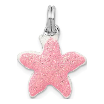 Sterling Silver Sparkle Starfish Pendant
