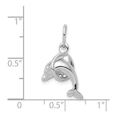 Sterling Silver Dolphin Diving Charm – view 4