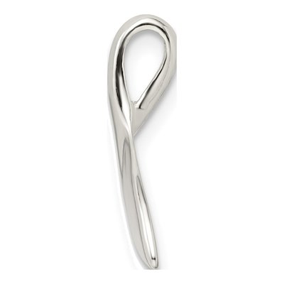 Sterling Silver Whale Tail Slide Pendant – view 3