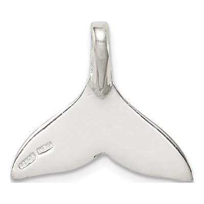Sterling Silver Whale Tail Slide Pendant – view 5