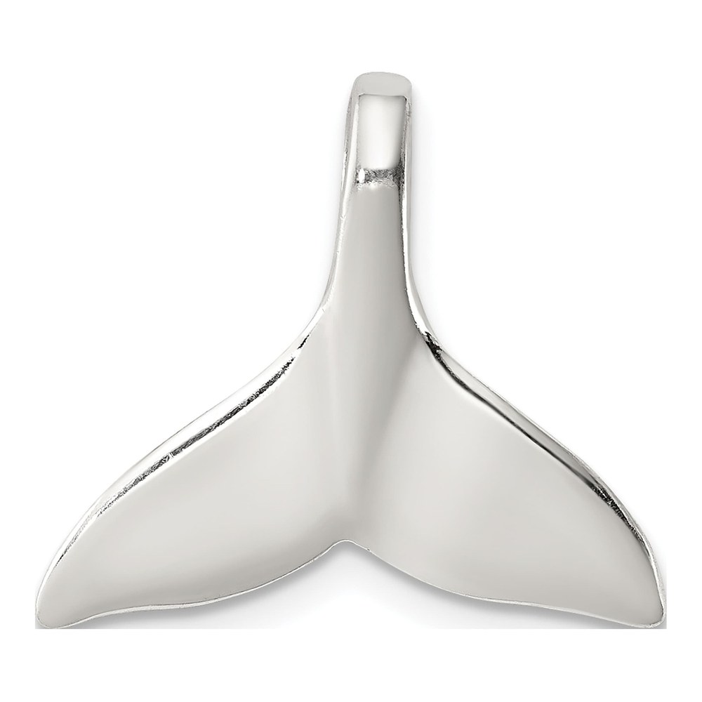 Sterling Silver Whale Tail Slide Pendant