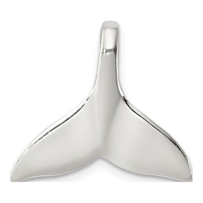 Sterling Silver Whale Tail Slide Pendant