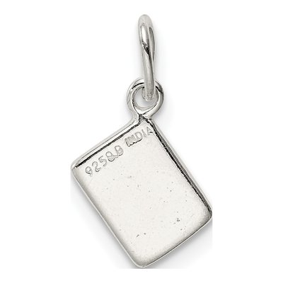 Sterling Silver Ace of Spades Card Charm – view 5
