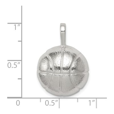Sterling Silver Basketball Pendant – view 4