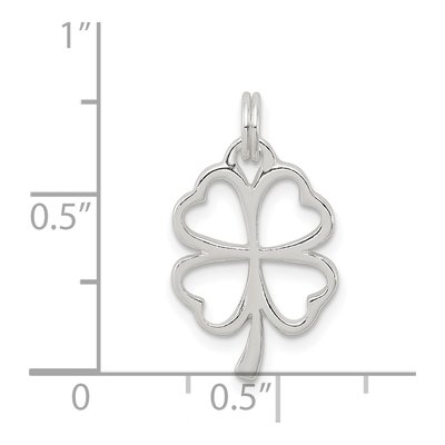 Sterling Silver Four Leaf Clover Pendant – view 4