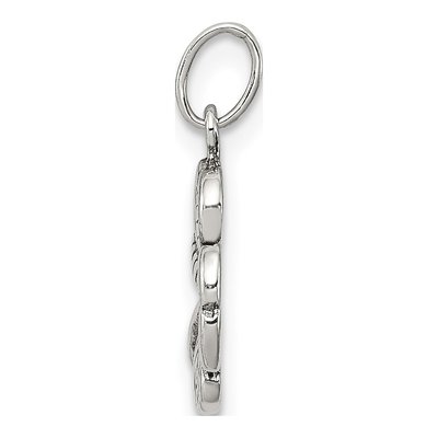 Sterling Silver Antiqued 4-Leaf Clover Charm – view 3