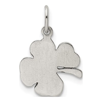 Sterling Silver Antiqued 4-Leaf Clover Charm – view 5