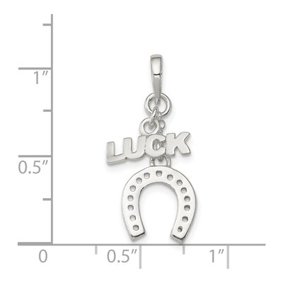 Sterling Silver Horseshoe Luck Pendant – view 4
