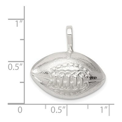 Sterling Silver Football Pendant – view 4