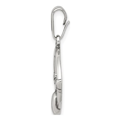Sterling Silver Antiqued Claddagh Pendant – view 3