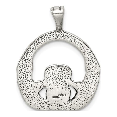 Sterling Silver Antiqued Claddagh Pendant – view 5