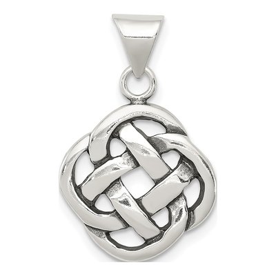 Sterling Silver Antiqued Celtic Knot Pendant