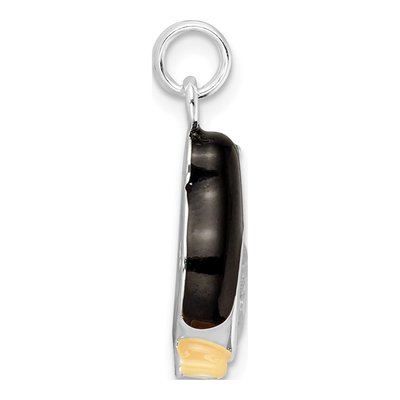 Sterling Silver CZ Enamel Penguin Charm – view 3