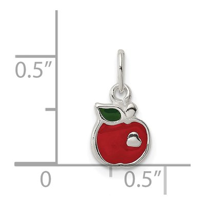 Sterling Silver Enameled Apple Charm – view 4