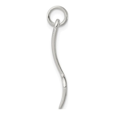 Sterling Silver Fork 3D Pendant – view 3