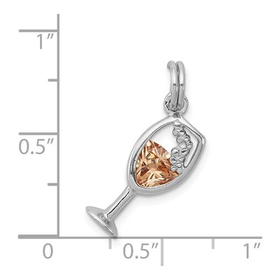 Sterling Silver CZ Glass Charm – view 5