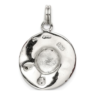 Sterling Silver CZ Enamel Hat Pendant – view 5
