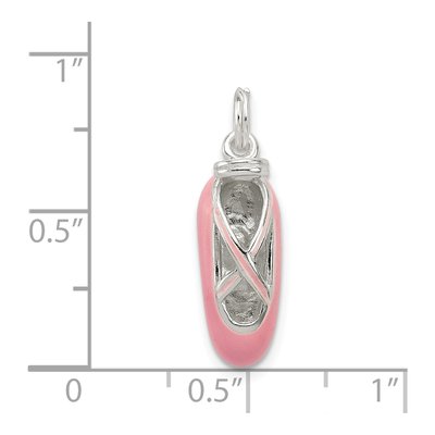 Sterling Silver Ballet Slipper Pendant – view 4